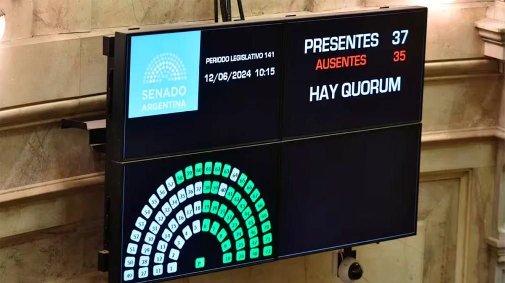 la ley de bases consiguio quorum en el senado de la nacion