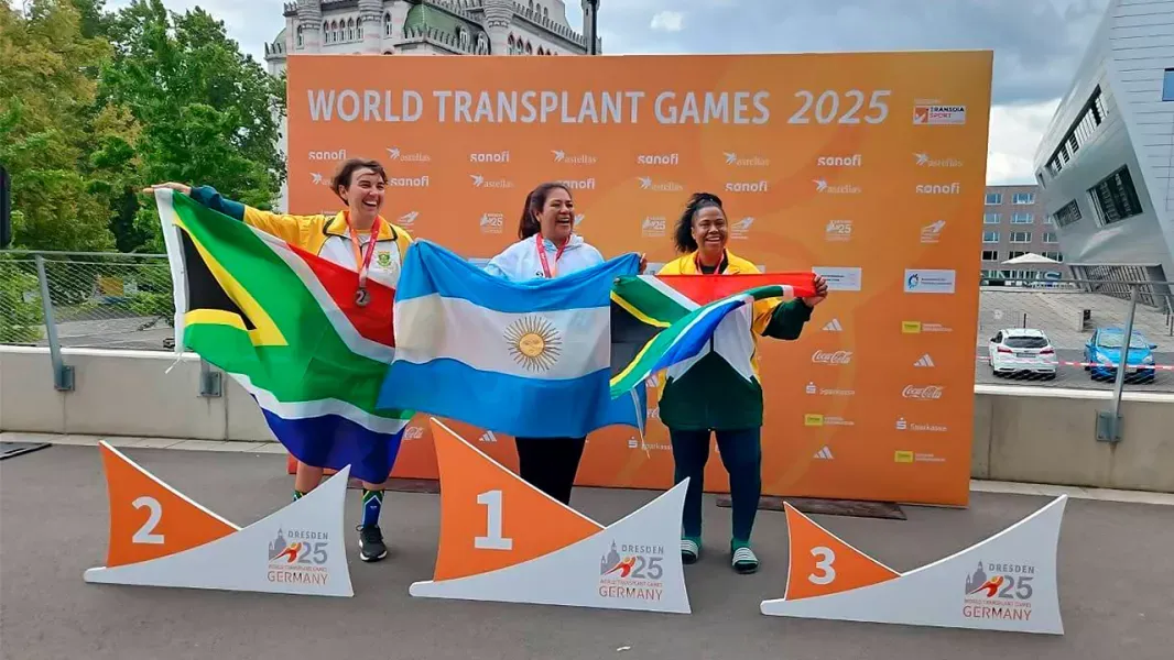 una saltena gano una medalla de oro en los juegos mundiales de trasplantados en alemania