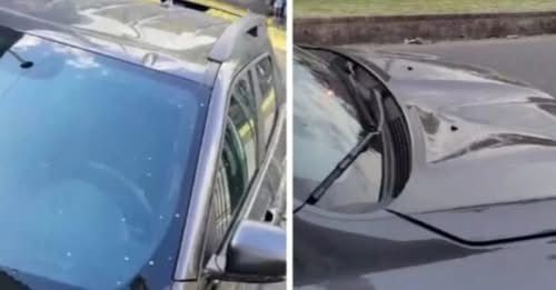 terminaron con los autos destrozados le haran una denuncia a los egresados de la merced