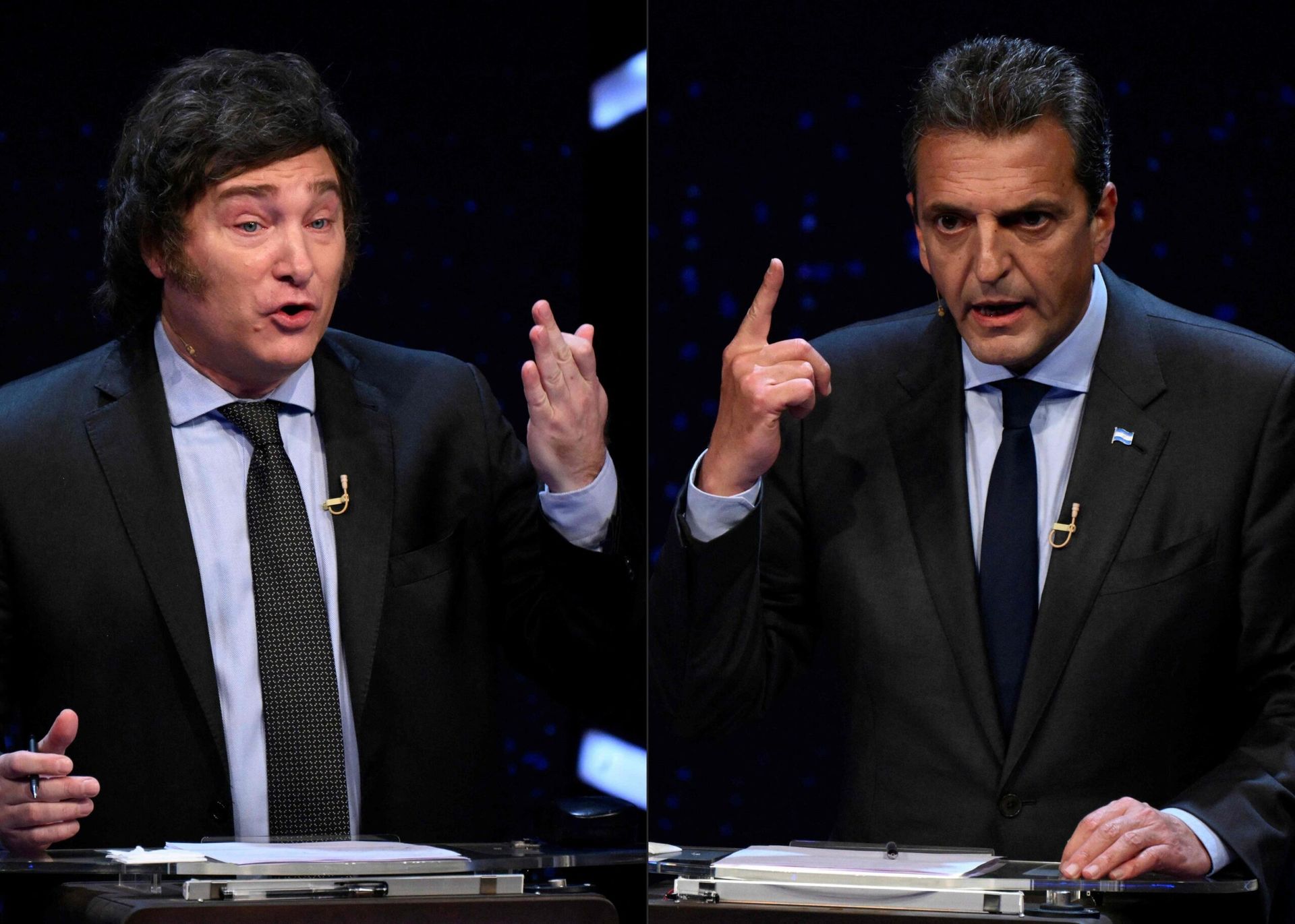 debate presidencial massa a milei por si o por no dolarizacion y quita de subsidios