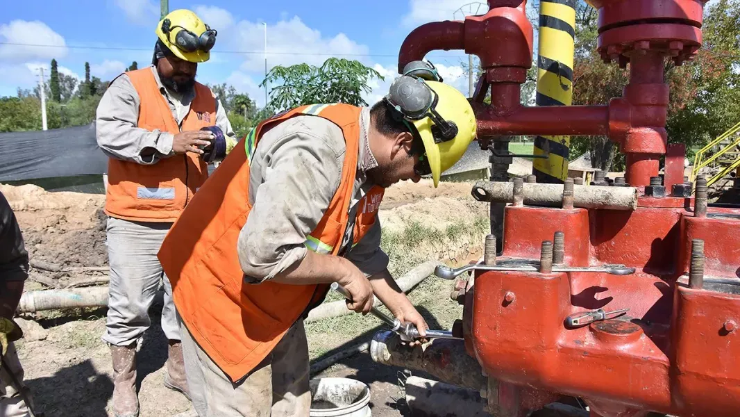 avanza una obra clave para mejorar el suministro de agua en pereyra rozas