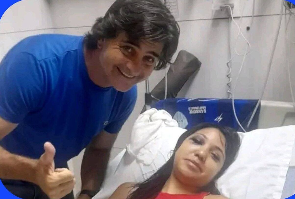 el dt del albo visito en el hospital a la hincha que se cayo de la tribuna en la rioja