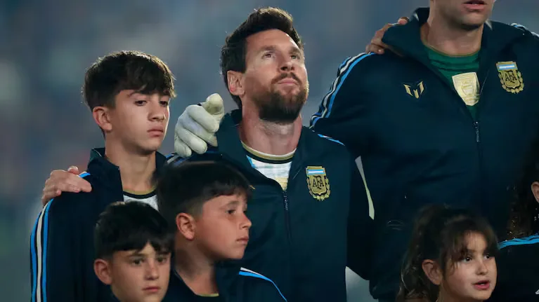 Messi y sus hijos