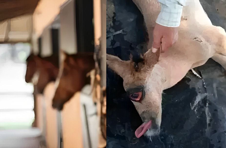 tenebroso nacio un potrillo con un solo ojo y el hocico invertido en catamarca