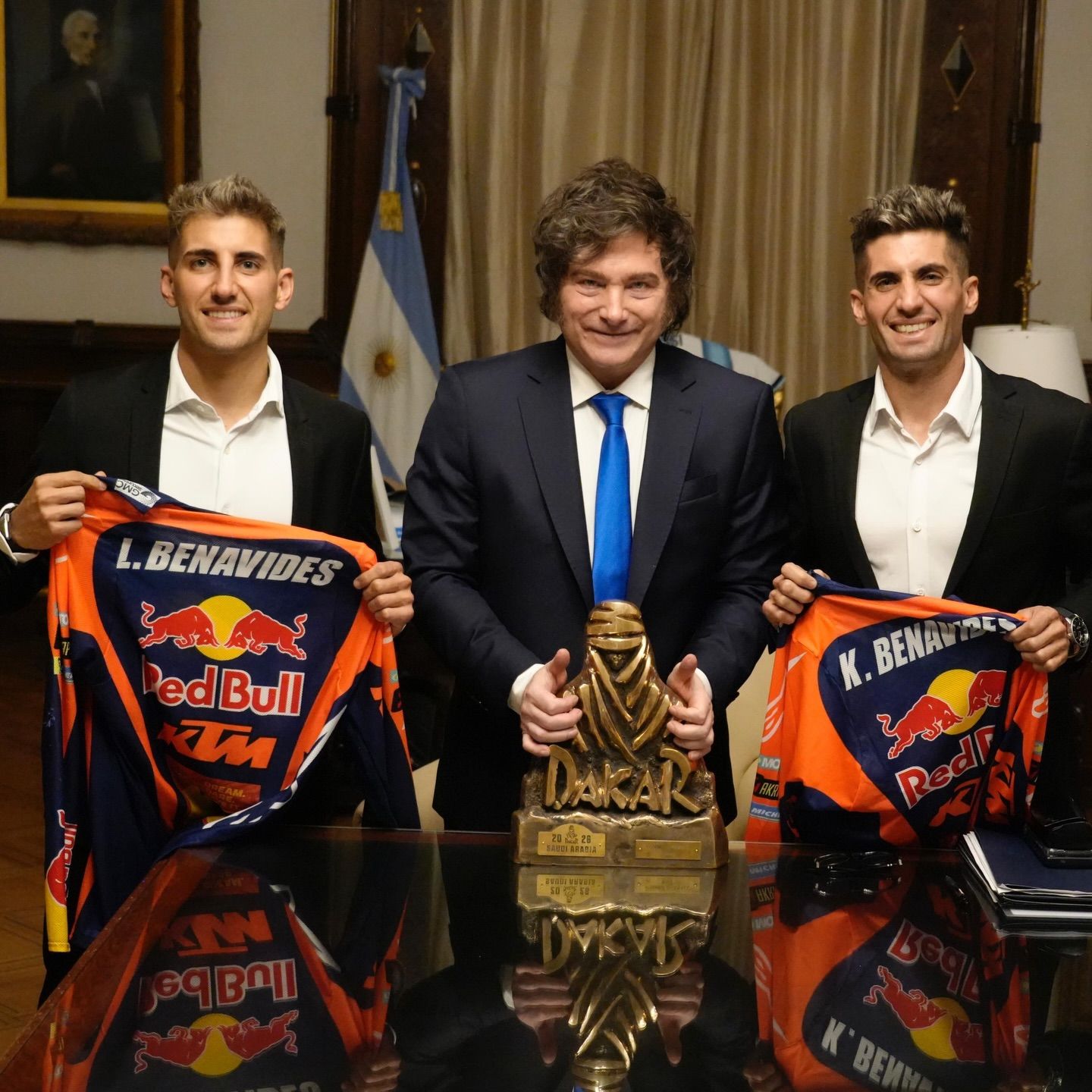 kevin y luciano benavides se reunieron con javier milei