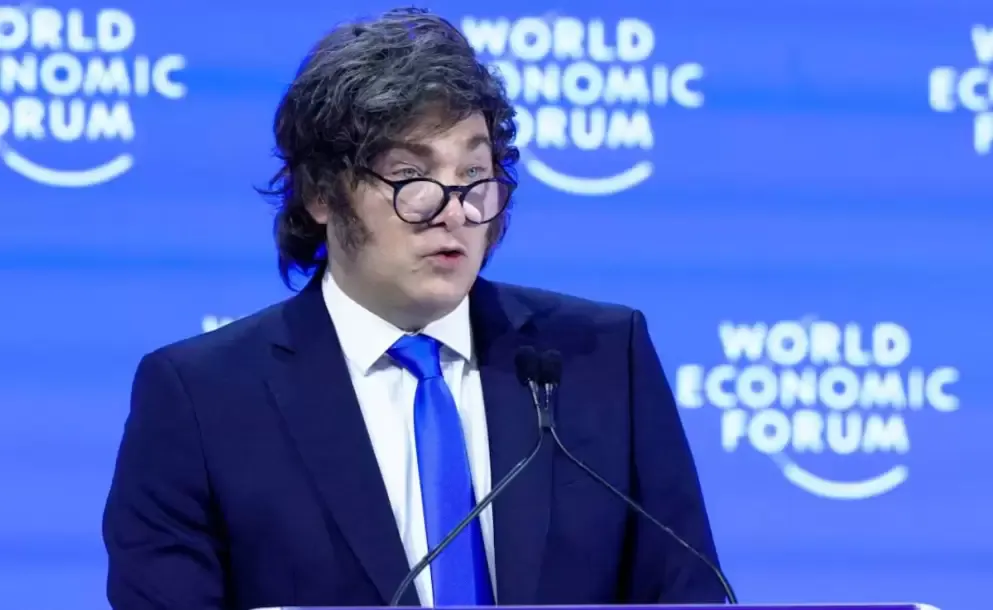 milei hablo en el foro de davos el capitalismo de libre empresa es el unico sistema justo y eficiente