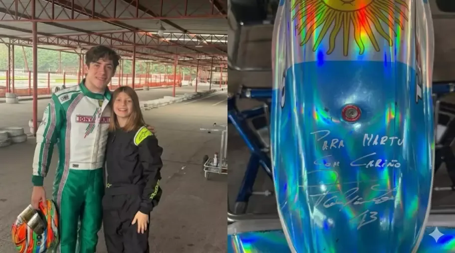 el tierno gesto de colapinto con jovenes promesas del karting que se volvio viral video