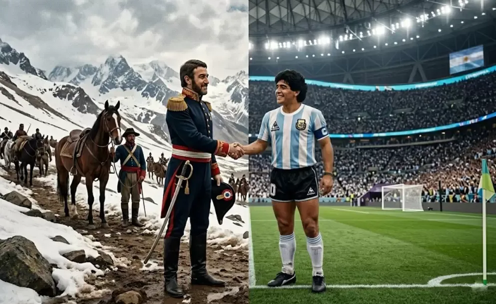 aseguran que un tatarabuelo de diego maradona cruzo los andes con jose de san martin