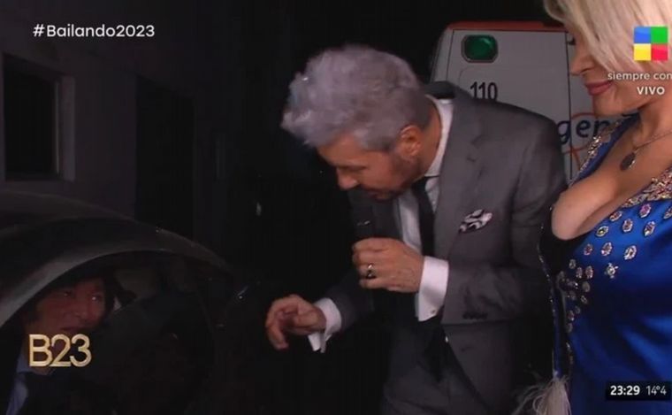 milei fue a buscar a fatima florez al bailando 2023 y tuvo un divertido cruce con marcelo tinelli video