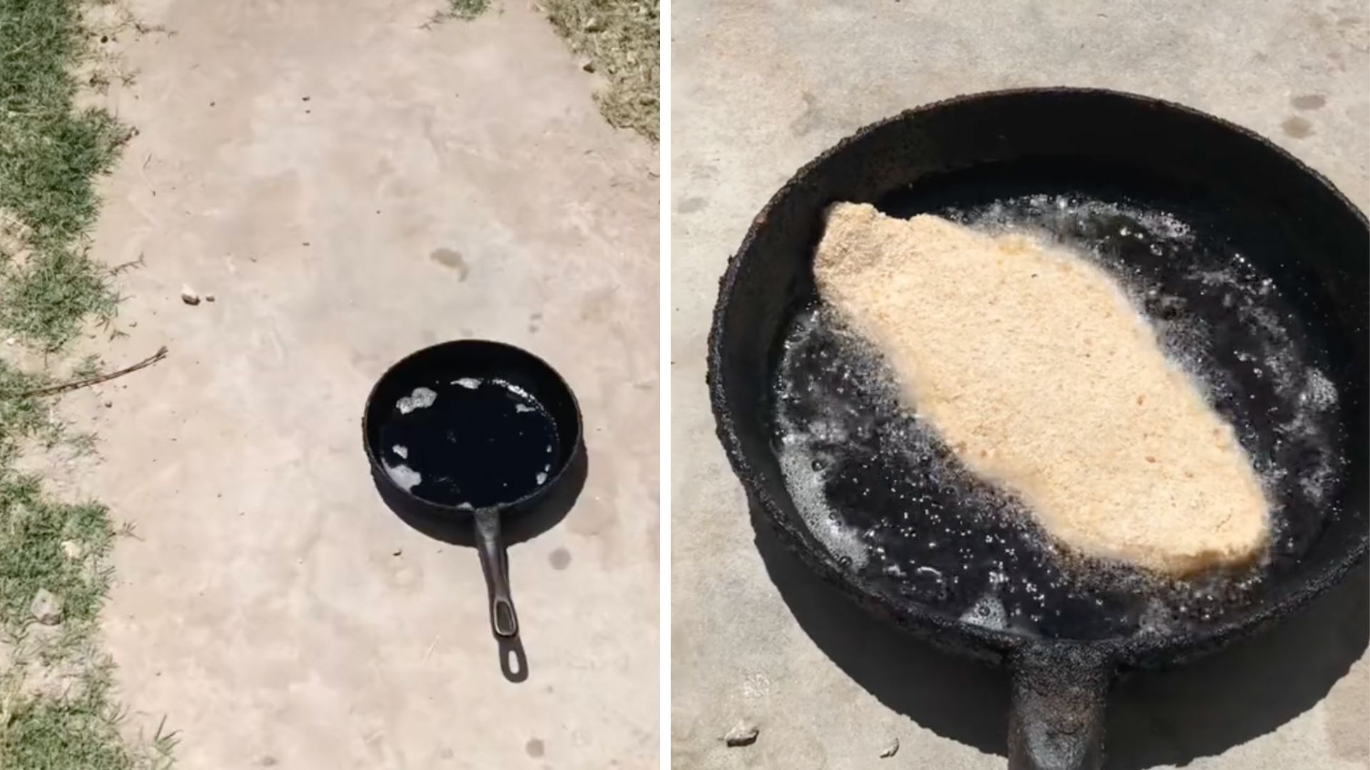 en plena ola de calor en santa fe hizo una milanesa en el asfalto y se volvio viral video