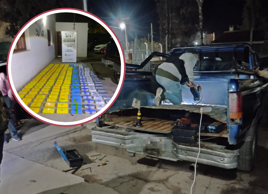cafayate golpe al narcotrafico hallan 200 kilos de cocaina ocultos en una camioneta