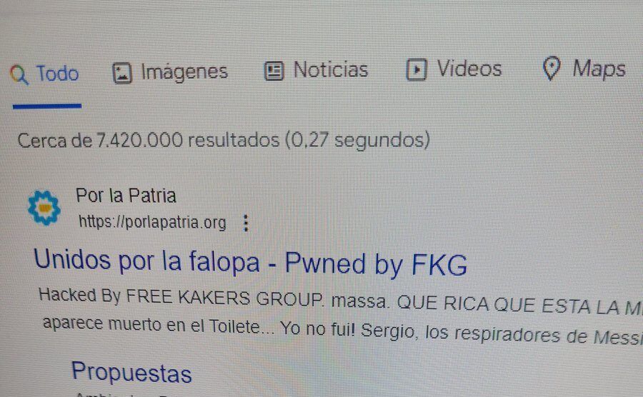 hackearon la pagina de union por la patria unidos por la