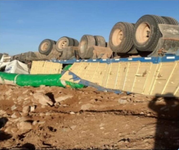 un camion volco en san antonio de los cobres y su chofer murio tras el impacto