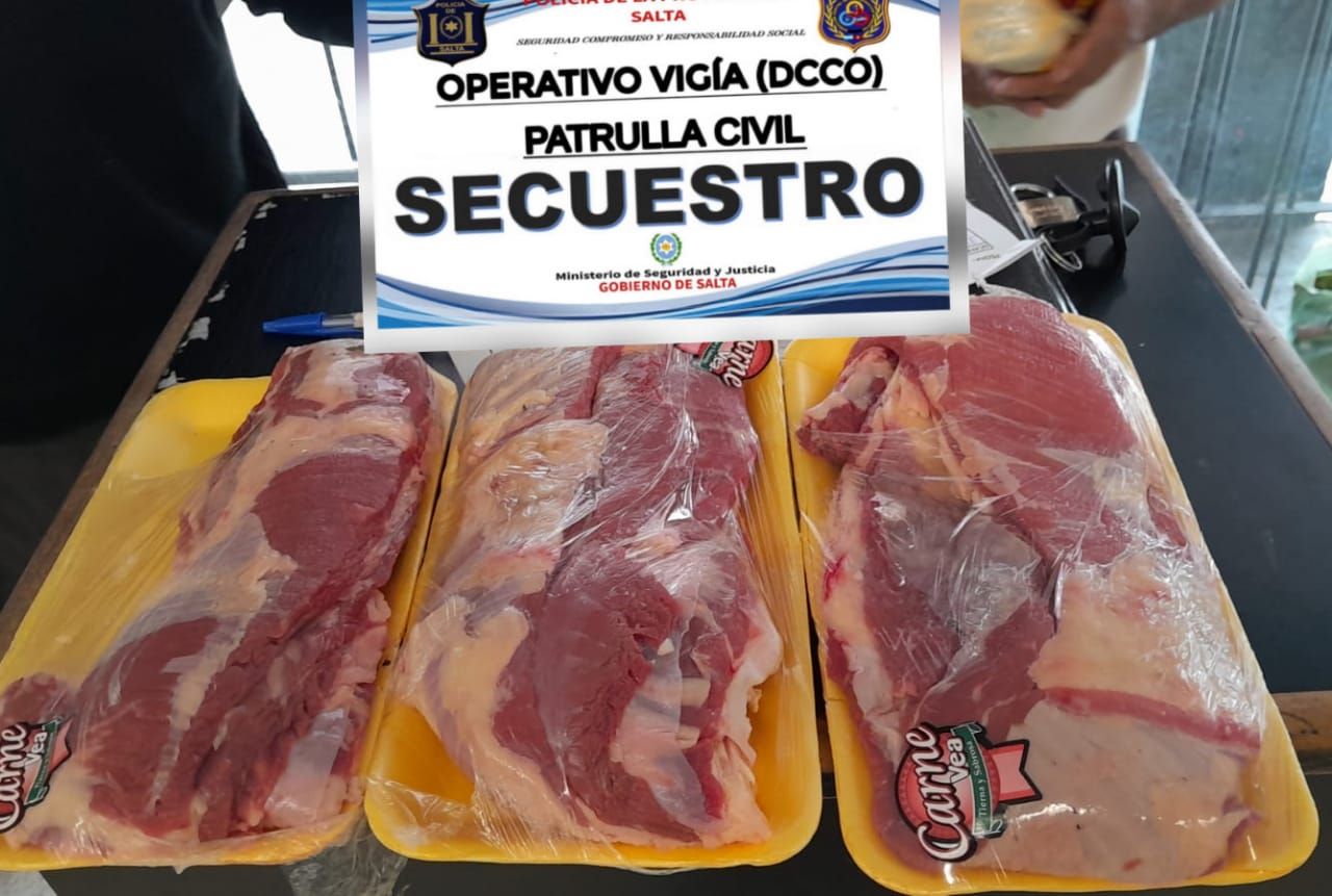 atraparon a una mujer que se robaba mas de 20 mil pesos en carne