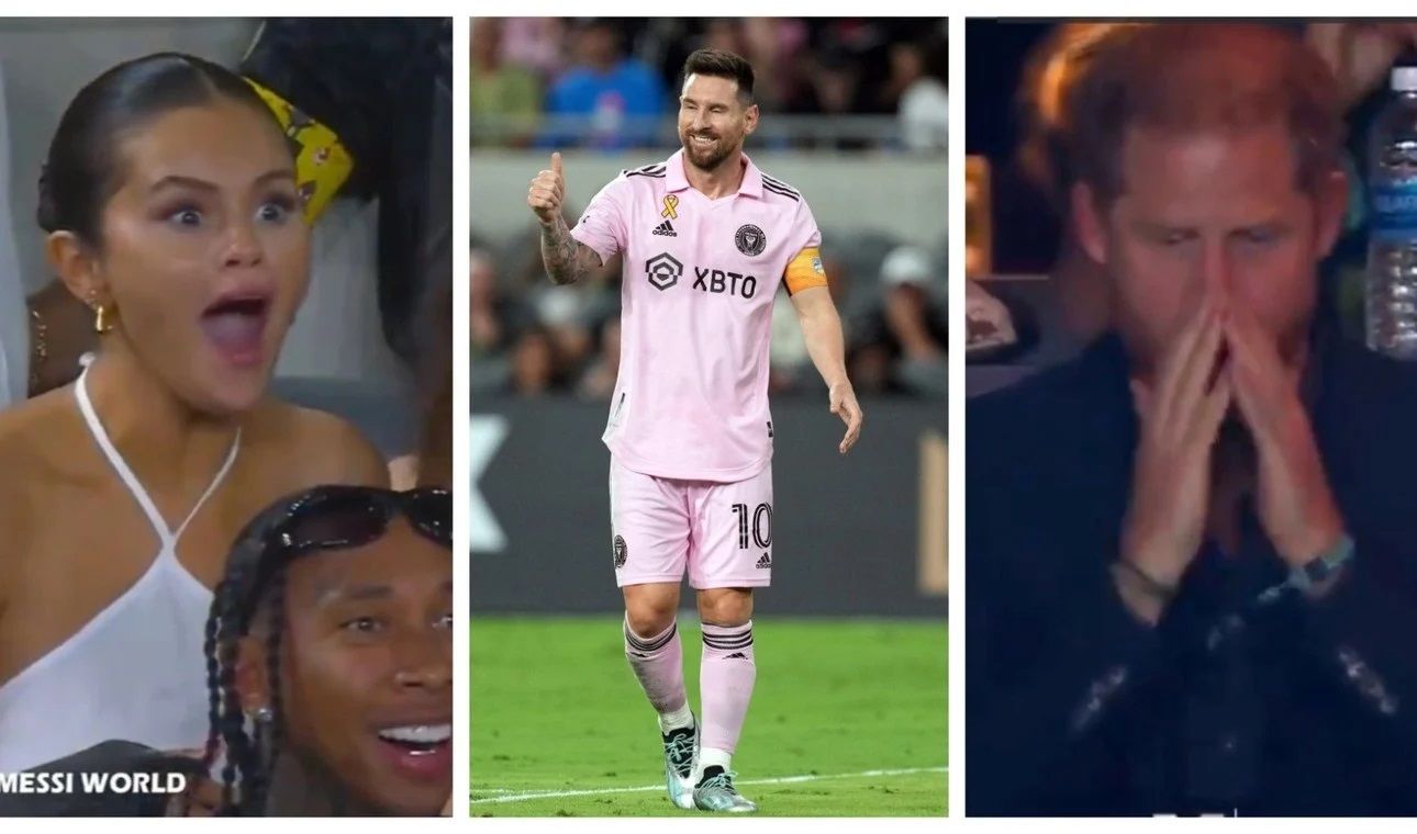 leonardo di caprio el principe harry y selena gomez no se quisieron perder un nuevo partido de messi