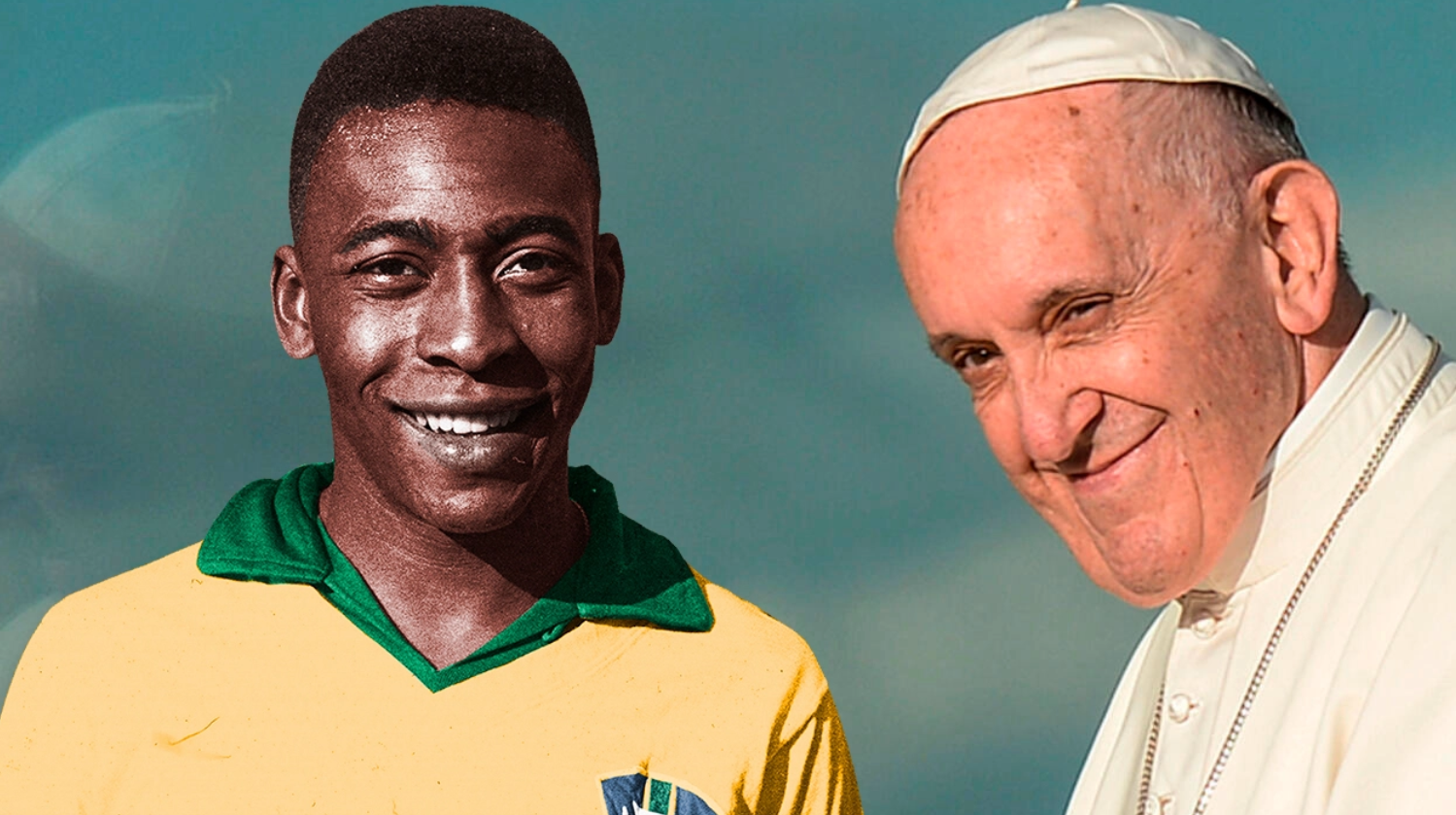 papa francisco entre messi y maradona el gran senor es pele video