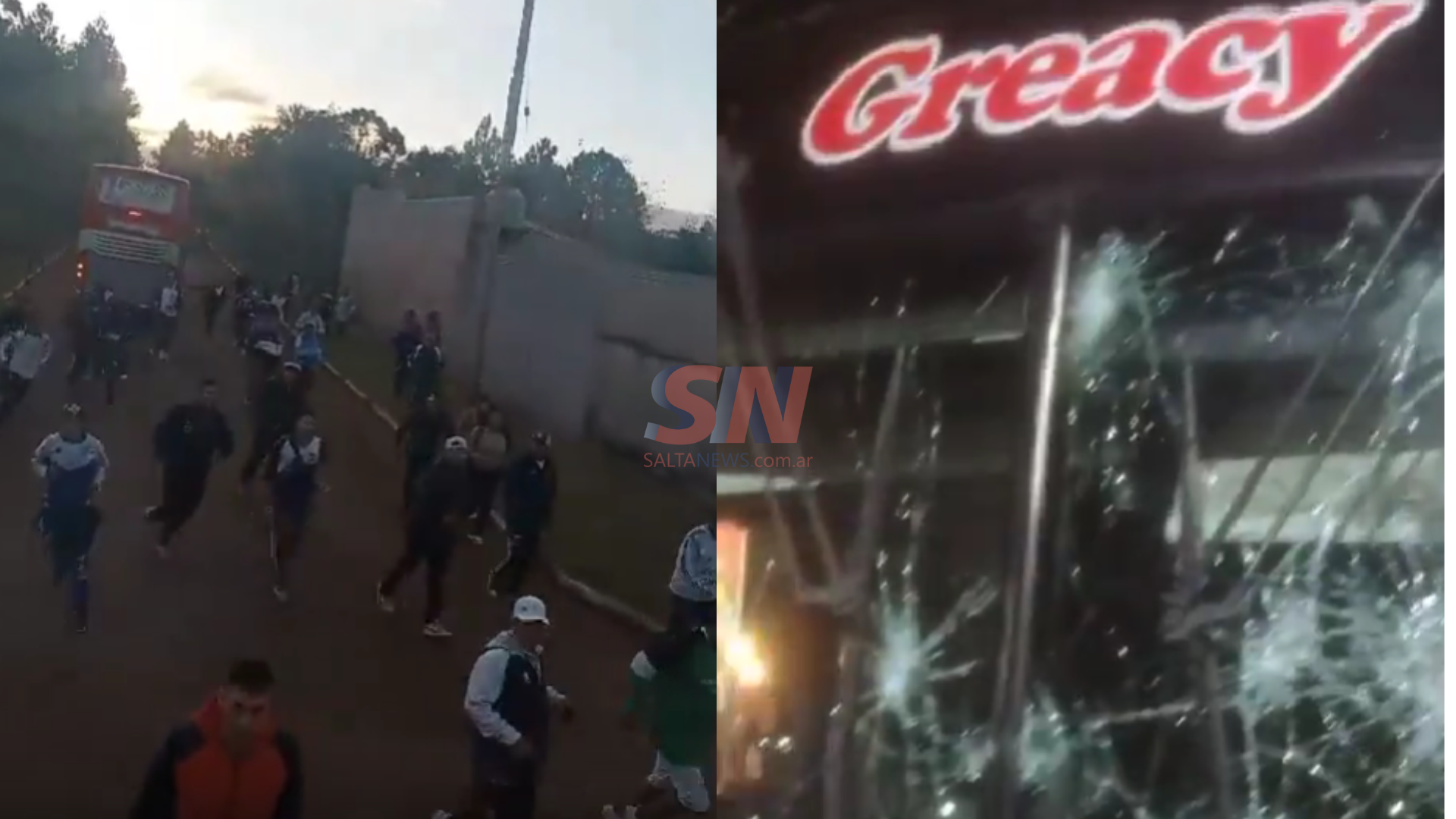 juventud antoniana hinchas varados en misiones corridas y micros rotos video