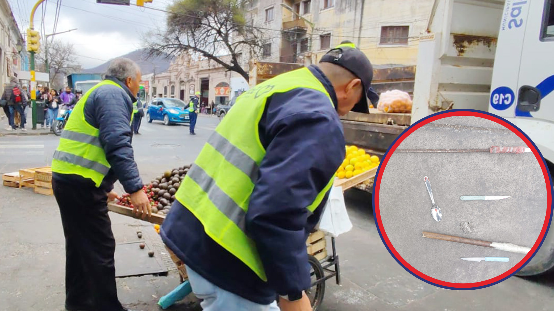 tras los episodios de violencia desalojaron a fruteros de la ituzaingo y san martin