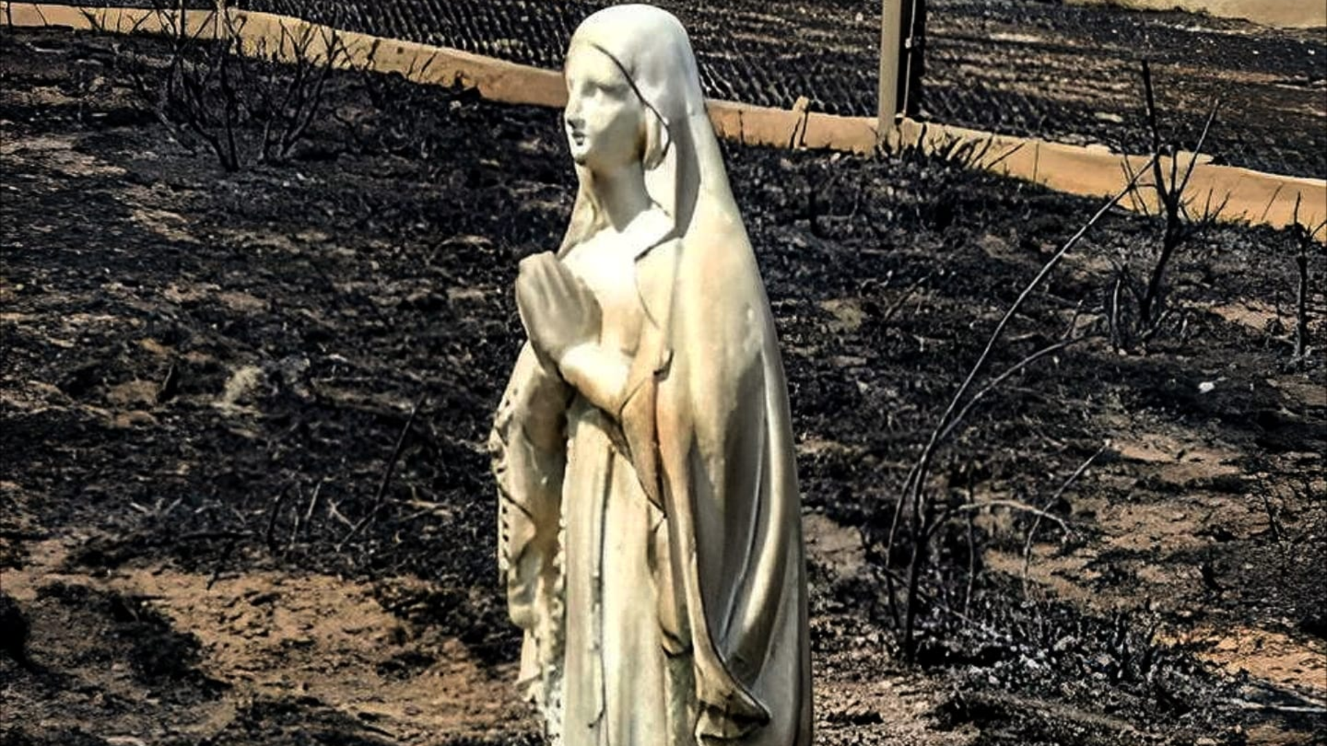 incendios en cordoba la impactante imagen de la virgen que se salvo de las llamas