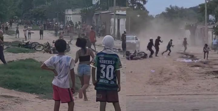 violento ataque a policias en embarcacion video