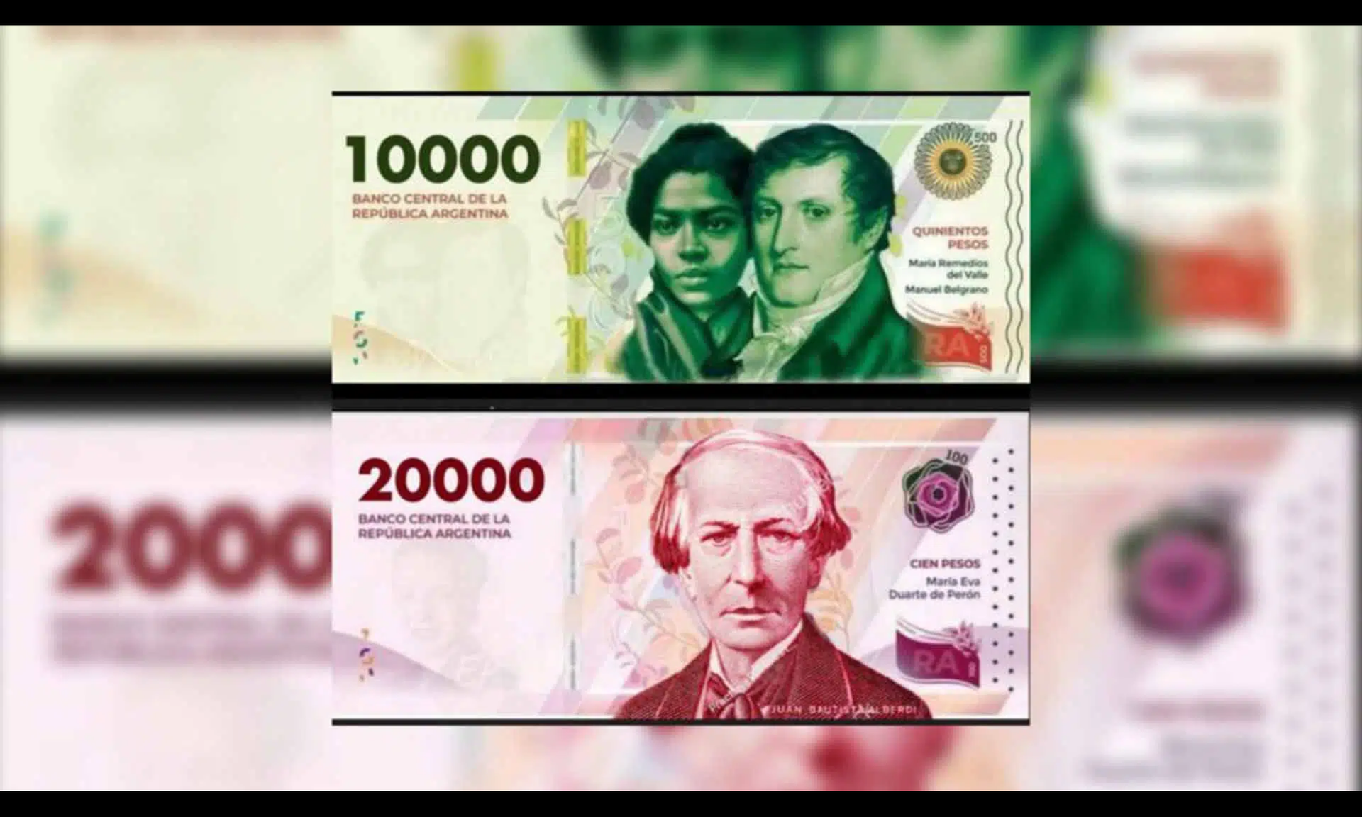 el banco central pondra en circulacion billetes de 10 000 y 20 000