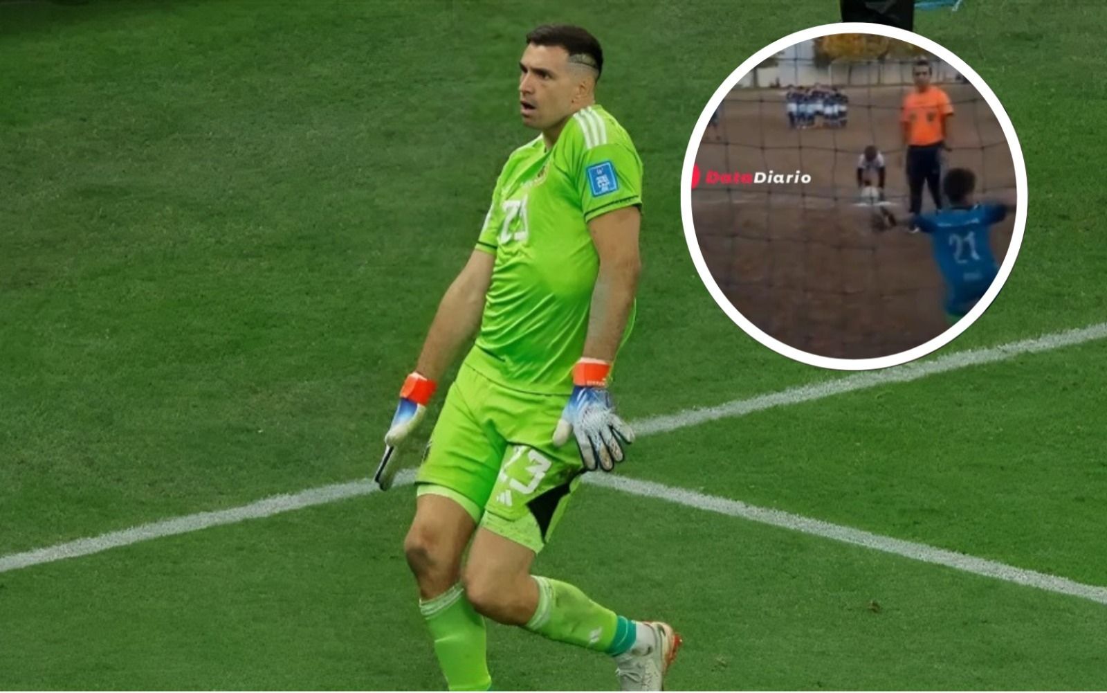 a lo dibu un nino intimido a sus companeros emulando el arquero campeon del mundo video imperdible