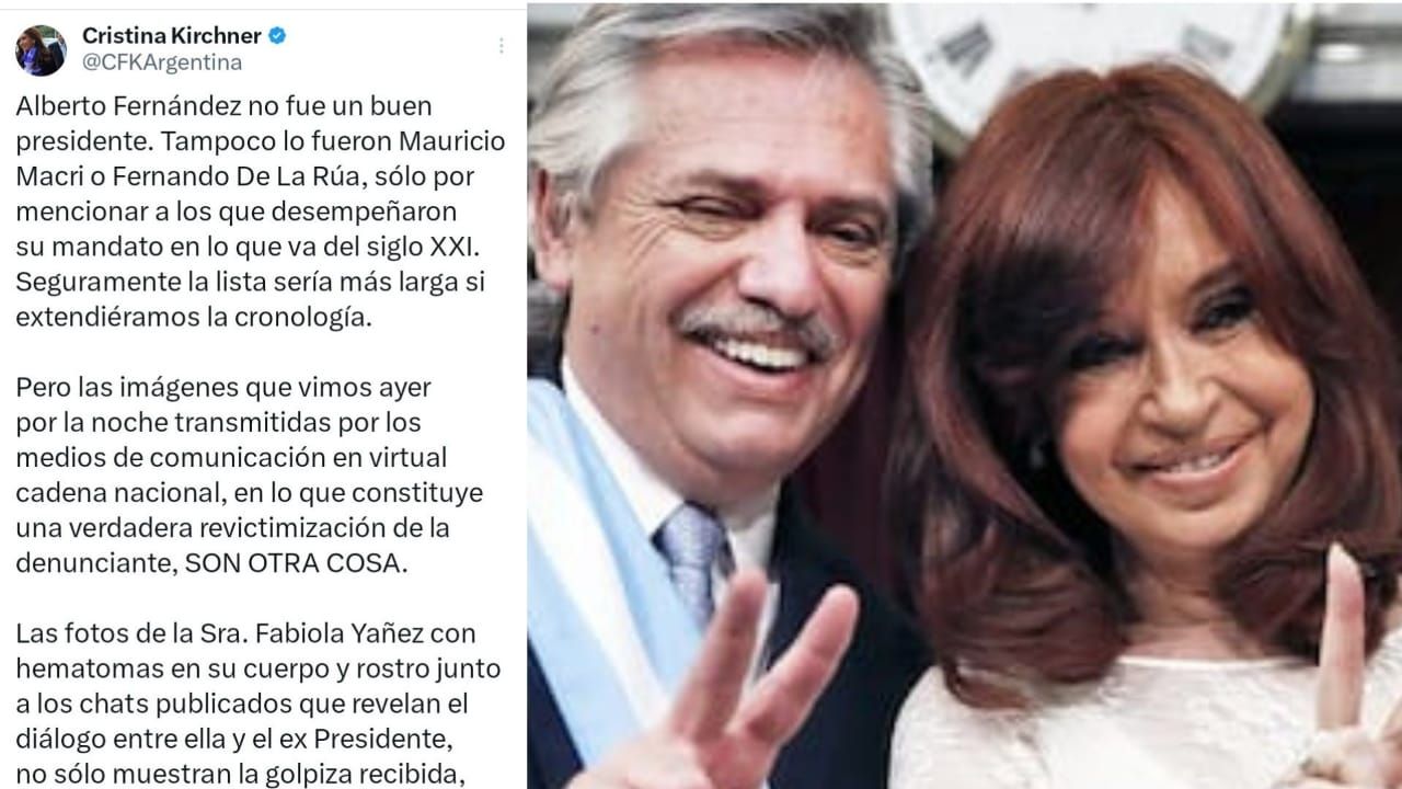 cristina kirchner se refirio al escandalo de alberto y fabiola se lavo las manos