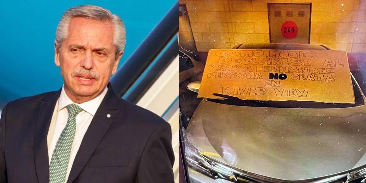 persona no grata escracharon el auto de alberto fernandez
