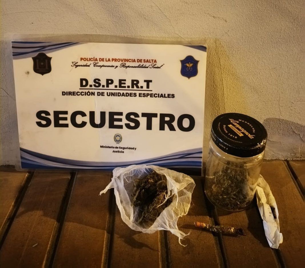 la policia secuestro droga de un frasquito de mermelada