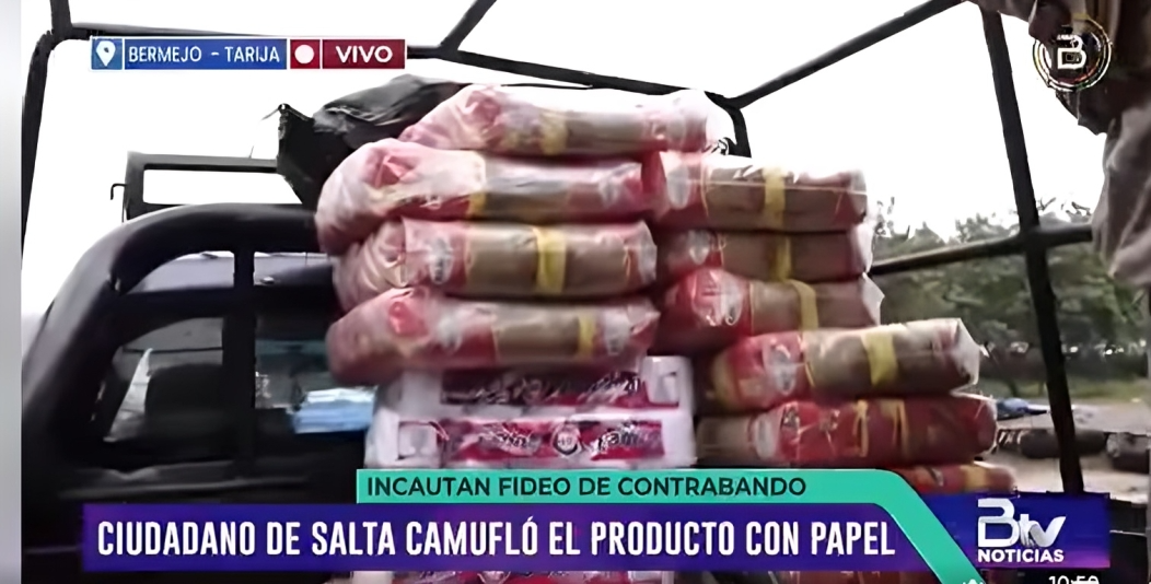 la armada boliviana retuvo a un comerciante salteno con carga de fideos