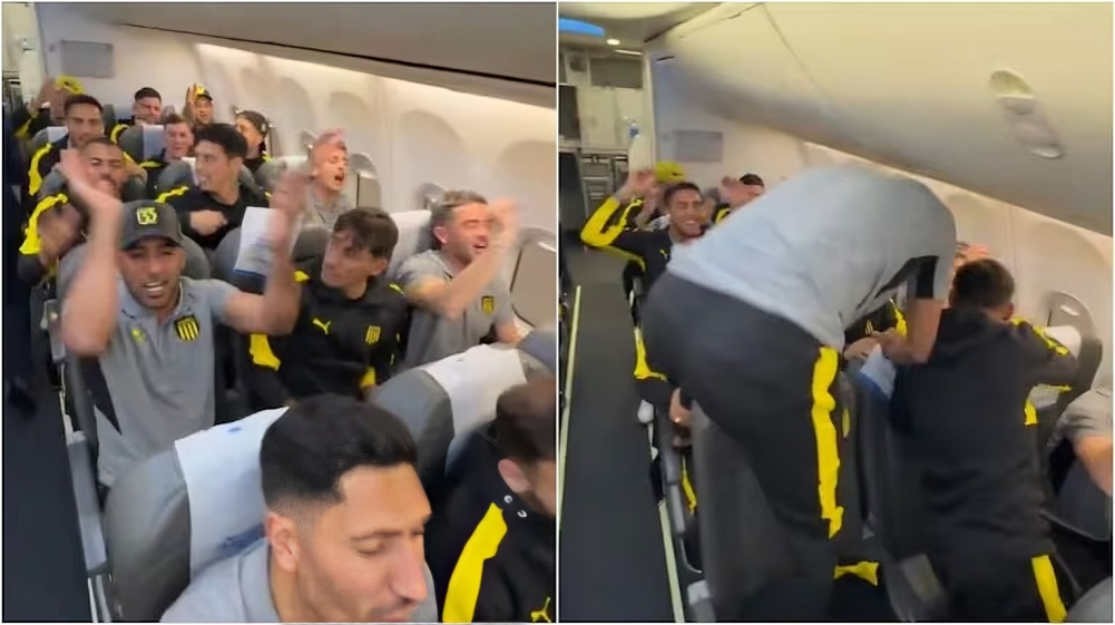 aerolineas argentinas critico a jugadores de penarol por su comportamiento en un avion video