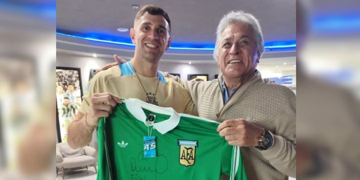 el regalo del pato fillol al dibu martinez antes del partido de la seleccion argentina mi querido colega