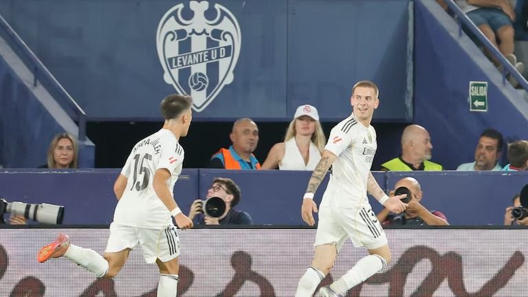 con gol de mastantuono real madrid vencio 4 1 a levante y se afirma como lider de la liga de espana
