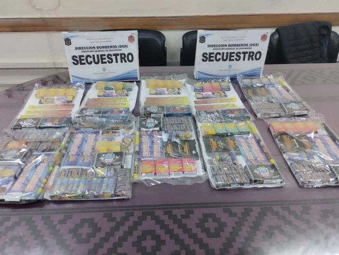 decomisaron pirotecnia sonora en pleno centro de salta capital