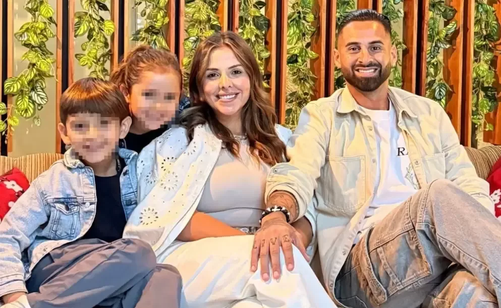 Lucas Trejo y su familia