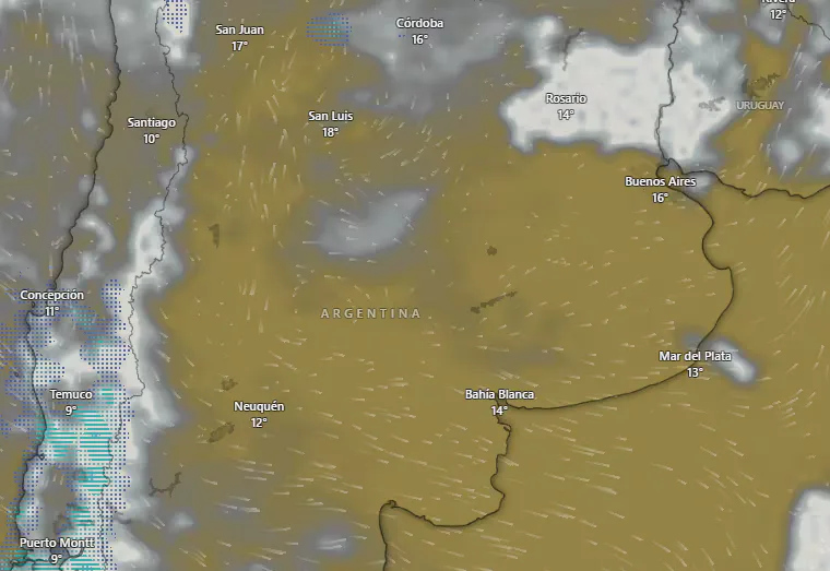 Alerta por tormentas, nevadas y vientos fuertes en nueve provincias este domingo