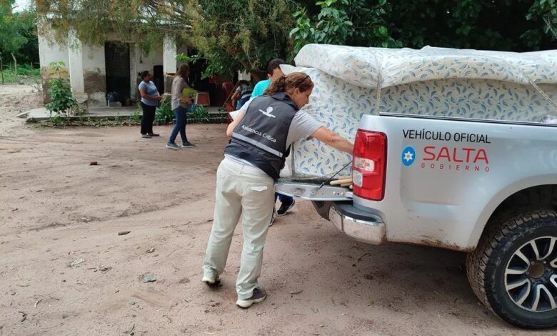 temporal en el tala despliegan asistencia para 16 familias afectadas