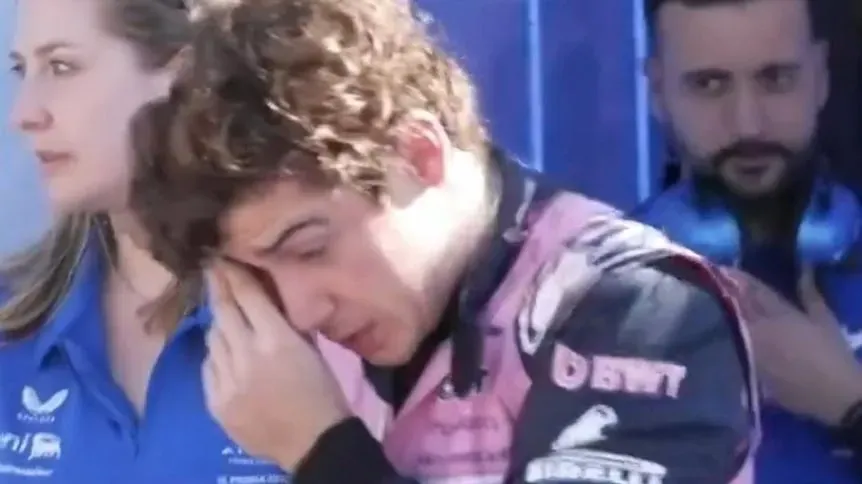 colapinto genero preocupacion en alpine tras ser asistido en el gp de australia me quemo una parte del ojo