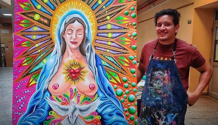 la iglesia le mando al intendente al comisario y a un periodista para que no muestre un cuadro de la virgen maria