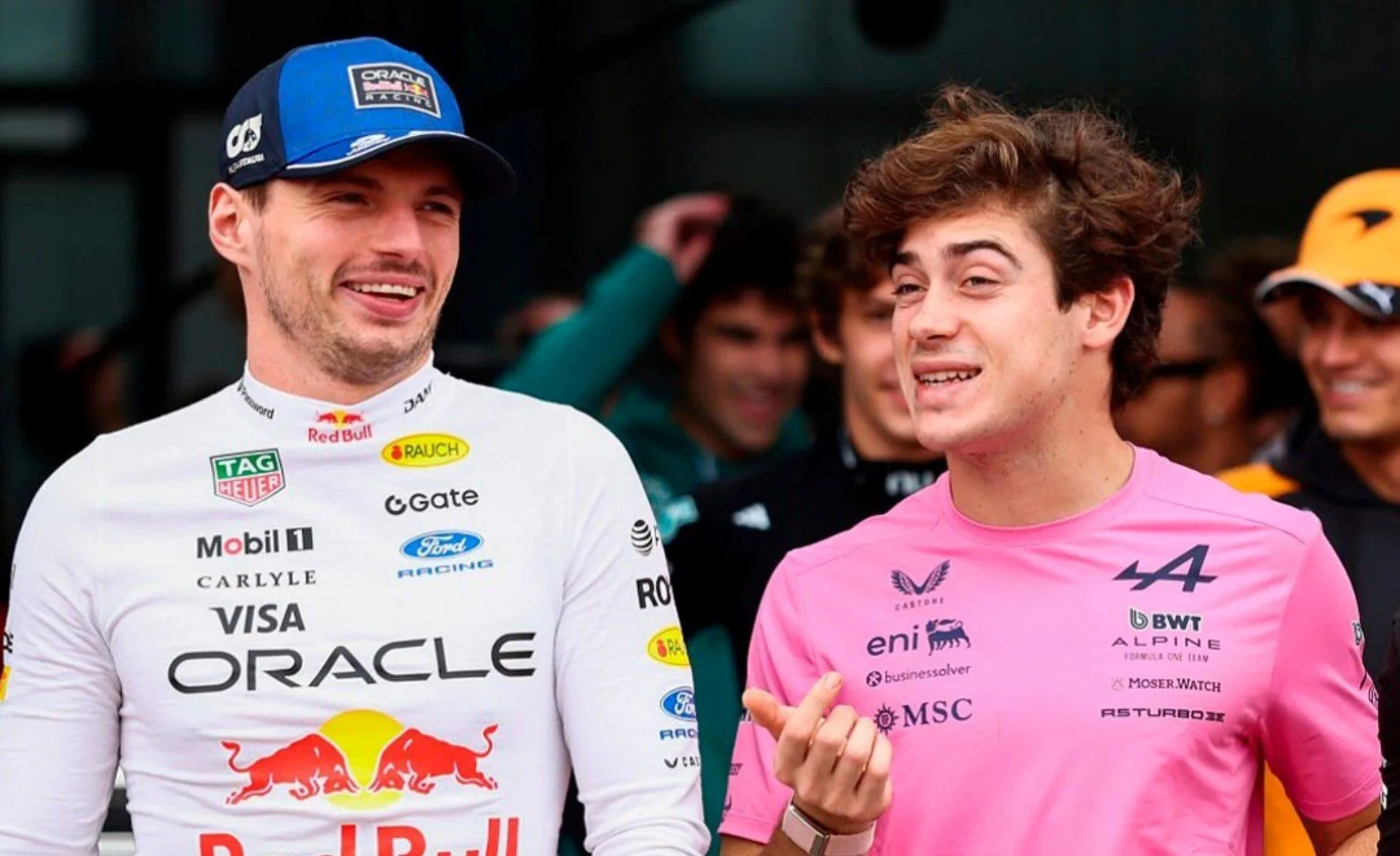 El particular saludo de Colapinto a Verstappen que se hizo viral en la Fórmula 1