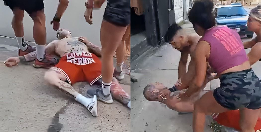 no resolvio noquearon a emanuel noir en una pelea callejera termino detenido video