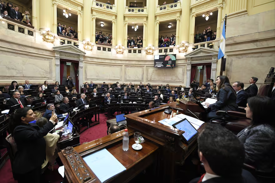 en un ajustado final el senado aprobo la ley de bases en general