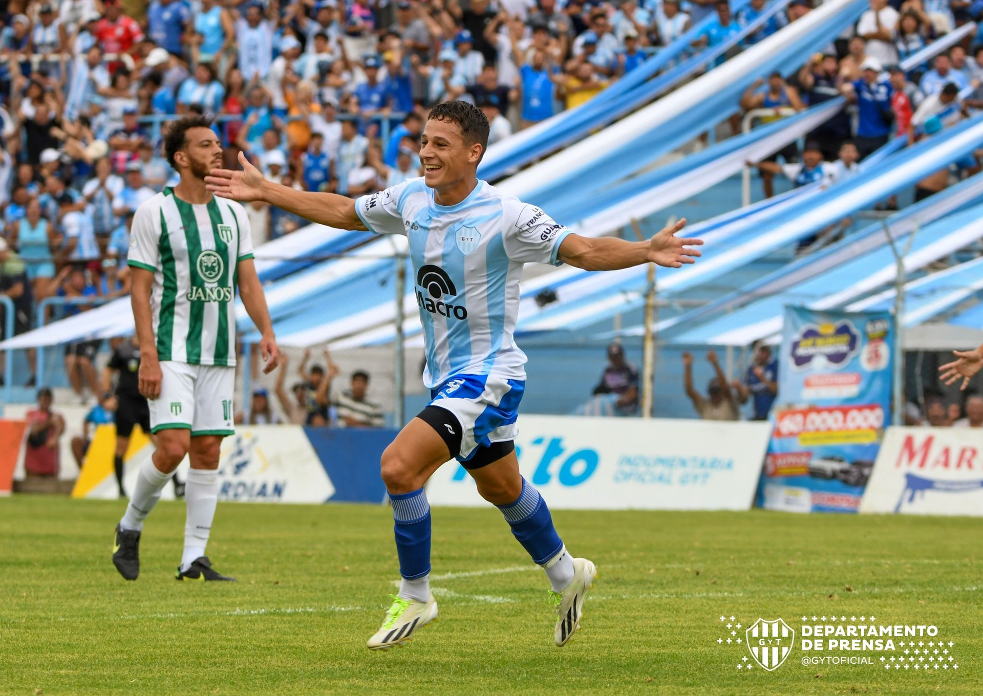 gimnasia y tiro supero a san miguel de local y escala en la tabla