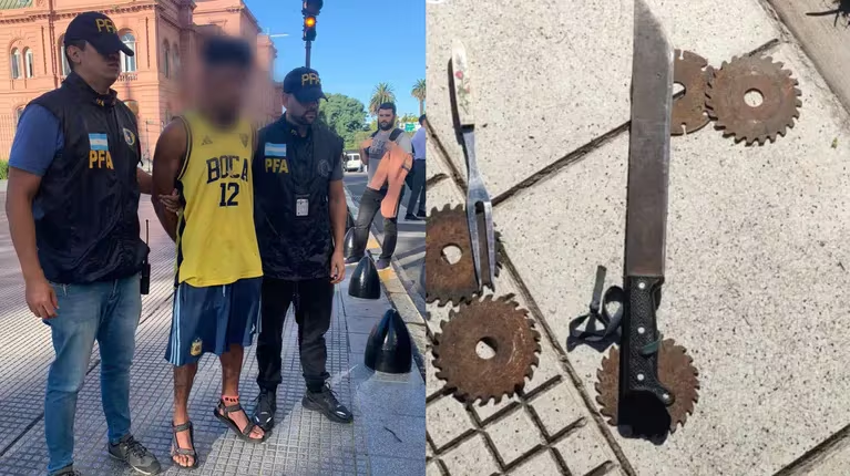 soy dios y voy a matar al presidente un hombre quiso entrar a la casa rosada con un machete y fue detenido