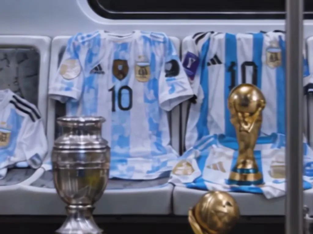 La línea D del subte porteño despidió a Messi con un video: camisetas, trofeos y una cabra