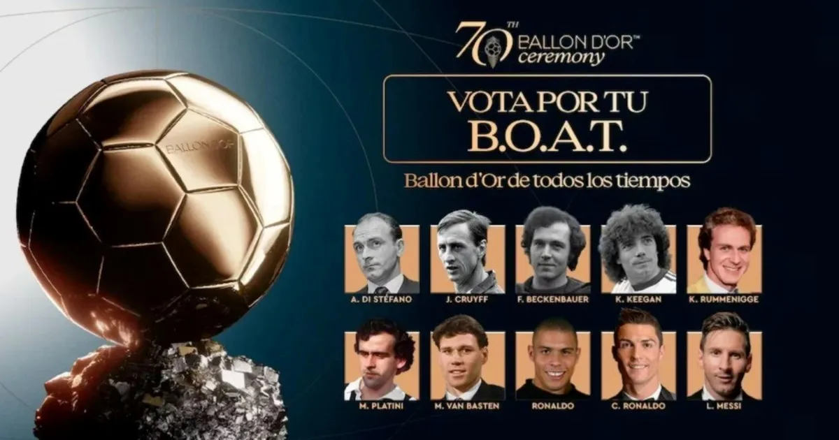 Messi contra Cristiano, otra vez: la FIFA abrió una votación para elegir el mejor Balón de Oro de la historia