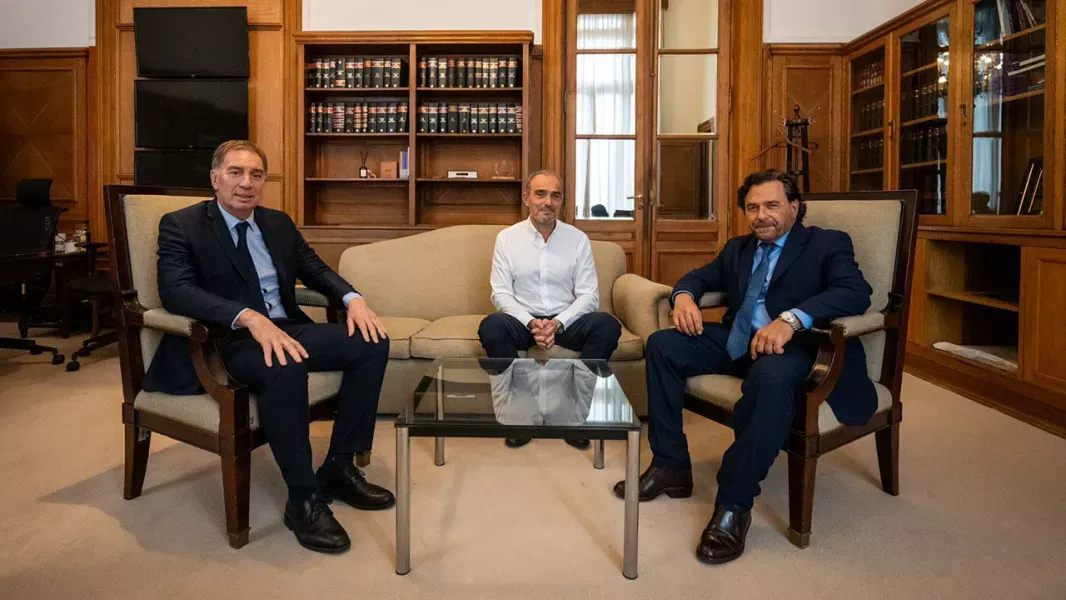 saenz se reunio con santilli y lule menem para avanzar en obras y politicas federales