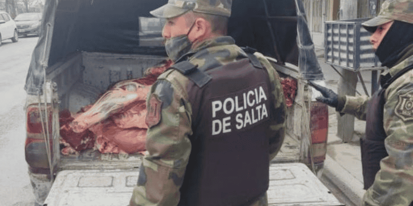 secuestran 45 kilos de carne en mal estado durante un control en las lajitas