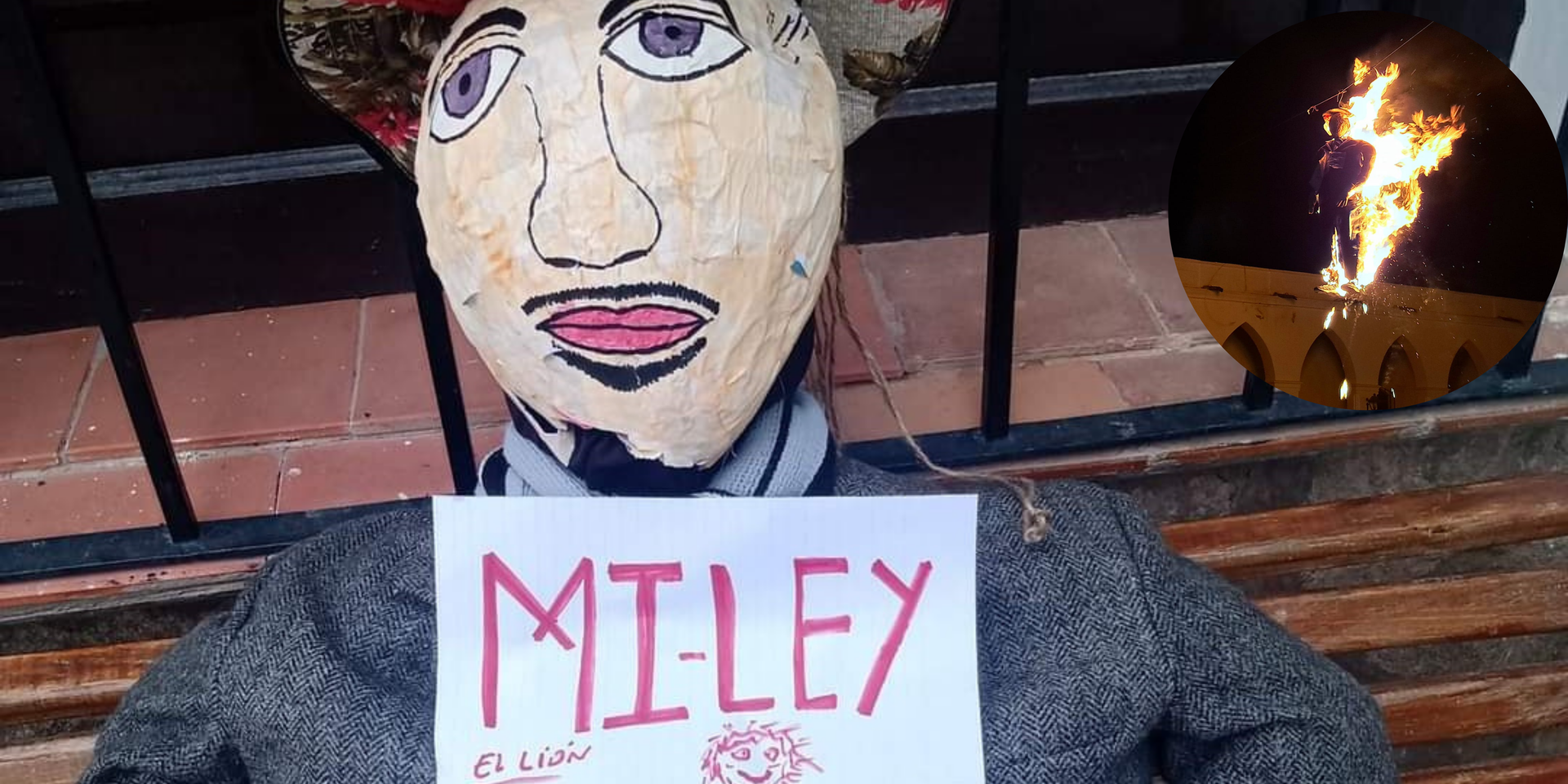 en cachi quemaron un muneco de judas con el nombre de milei video