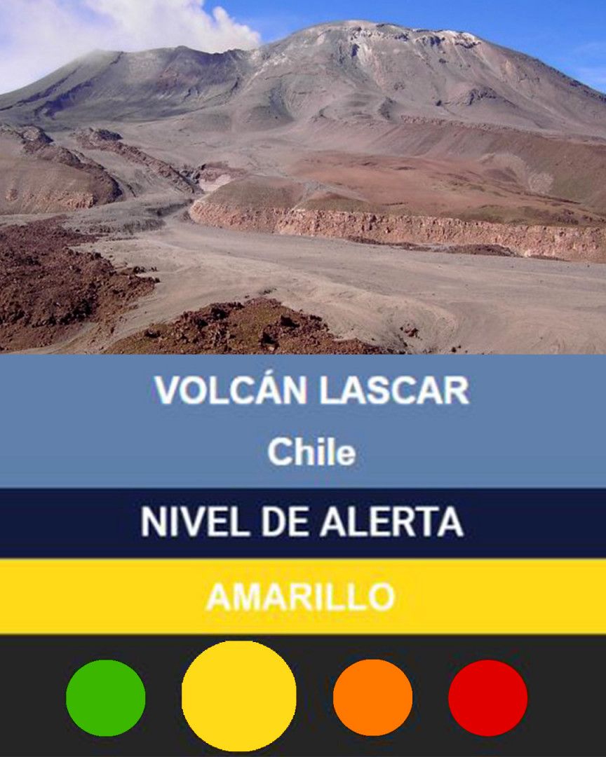 se eleva a alerta amarilla el volcan lascar en chile cercano a salta